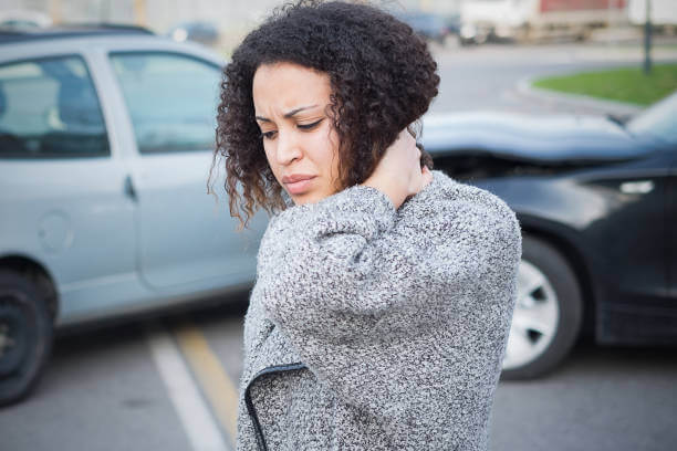 Image Depicts A Injured Female After A Car Accident