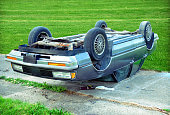 Image Shows A Vehicle Turned Upside Down
