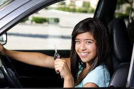 Image Shows Young Girl With Car Keys In The Driving Seat